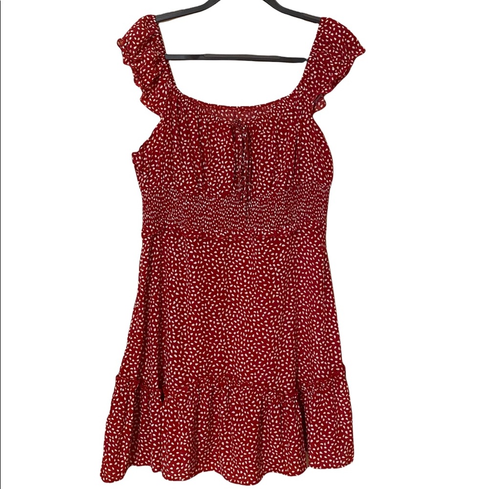 RED AND WHITE SUMMER DRESS
